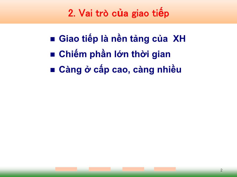 Bài giảng Giao tiếp trong kinh doanh - Chương 1: Khái quát chung trang 2