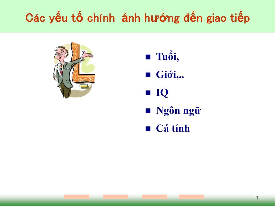 Bài giảng Giao tiếp trong kinh doanh - Chương 1: Khái quát chung trang 6