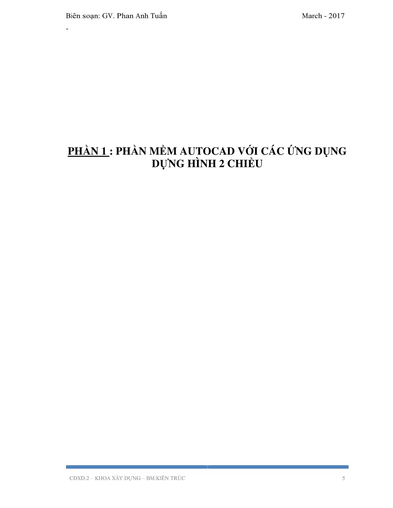 Giáo trình Tin học ứng dụng ngành Kiến trúc (Phần 1) trang 5