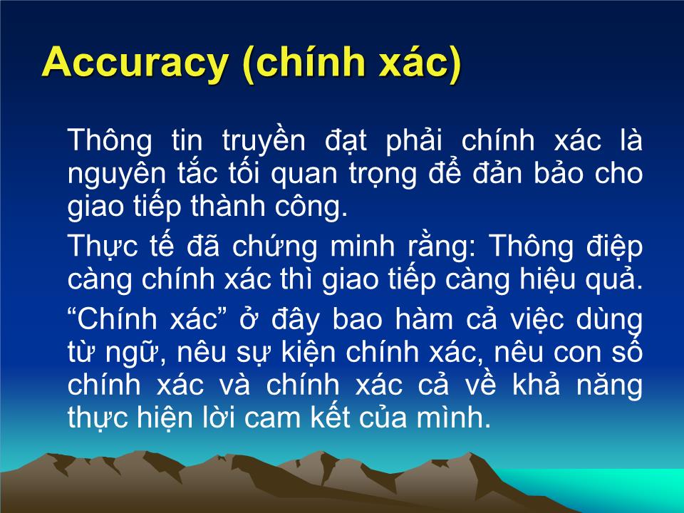 Bài giảng Giao tiếp trong kinh doanh - Chương 2: Các nguyên tắc trong giao tiếp - Đoàn Thị Hồng Vân trang 4