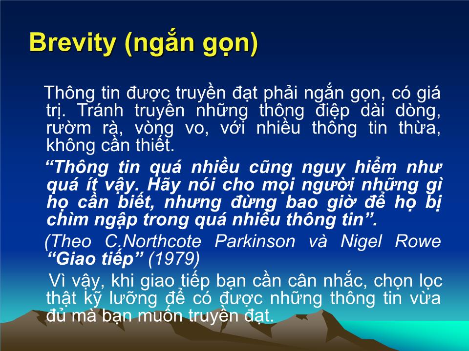 Bài giảng Giao tiếp trong kinh doanh - Chương 2: Các nguyên tắc trong giao tiếp - Đoàn Thị Hồng Vân trang 5