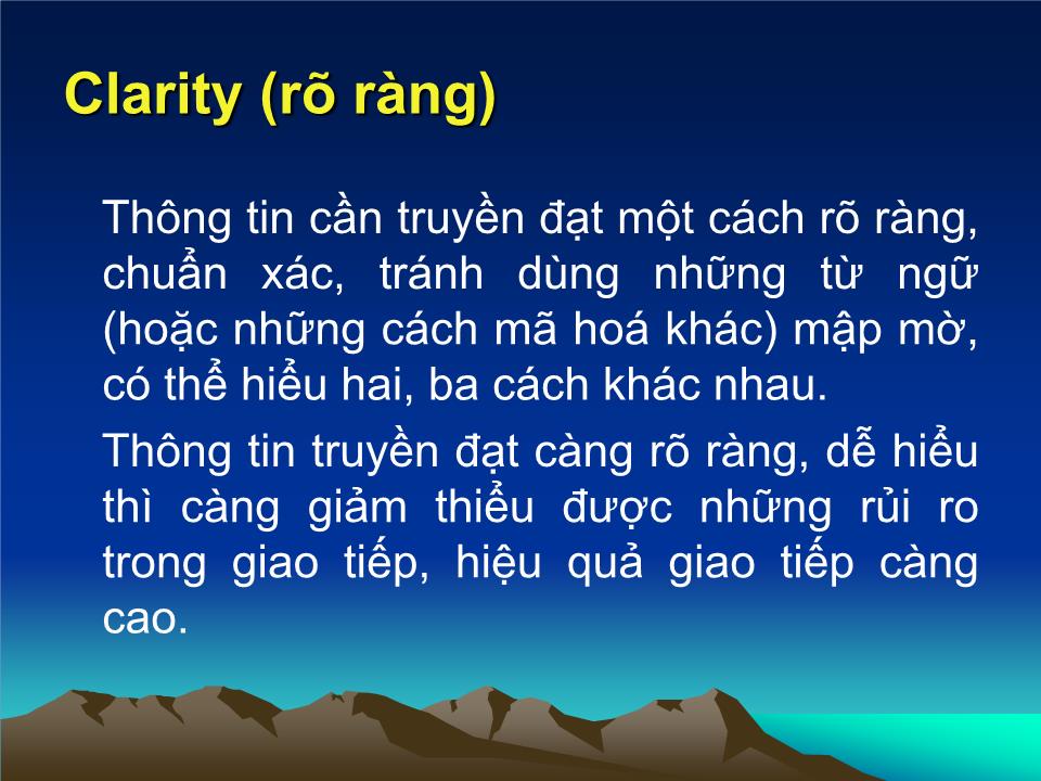 Bài giảng Giao tiếp trong kinh doanh - Chương 2: Các nguyên tắc trong giao tiếp - Đoàn Thị Hồng Vân trang 6