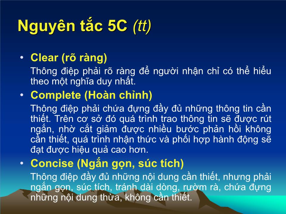 Bài giảng Giao tiếp trong kinh doanh - Chương 2: Các nguyên tắc trong giao tiếp - Đoàn Thị Hồng Vân trang 8