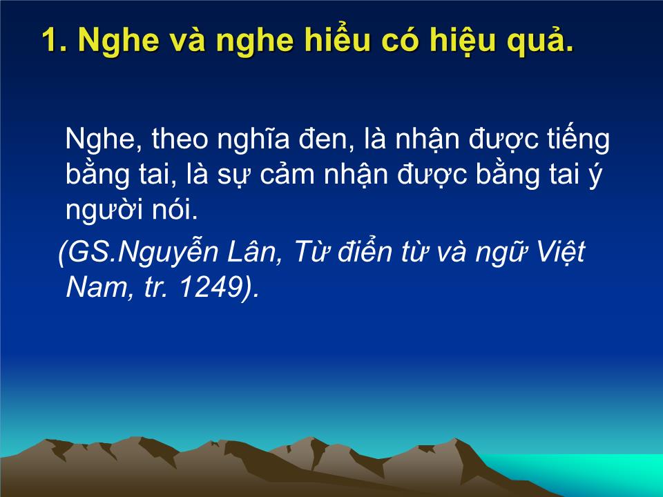 Bài giảng Giao tiếp trong kinh doanh - Chương 3: Kỹ năng nghe hiểu - Đoàn Thị Hồng Vân trang 3