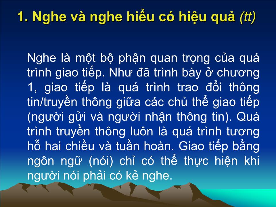 Bài giảng Giao tiếp trong kinh doanh - Chương 3: Kỹ năng nghe hiểu - Đoàn Thị Hồng Vân trang 4