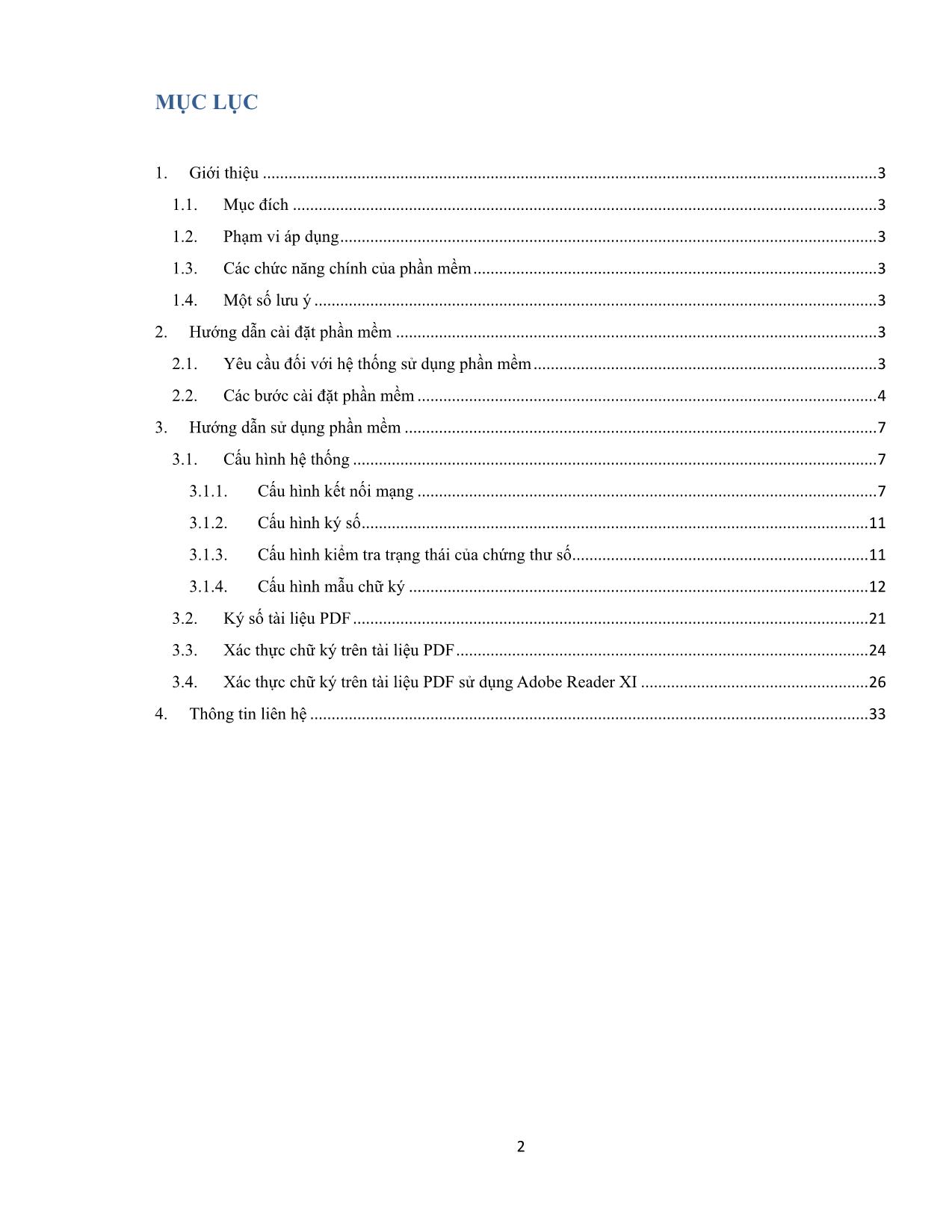 Tài liệu Hướng dẫn cài đặt và sử dụng phần mềm vSign-PDF trang 2