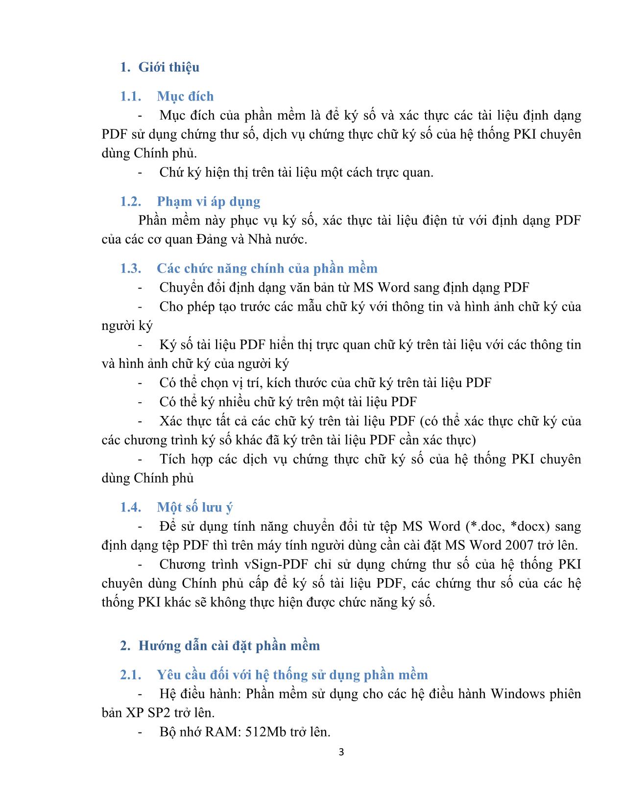 Tài liệu Hướng dẫn cài đặt và sử dụng phần mềm vSign-PDF trang 3