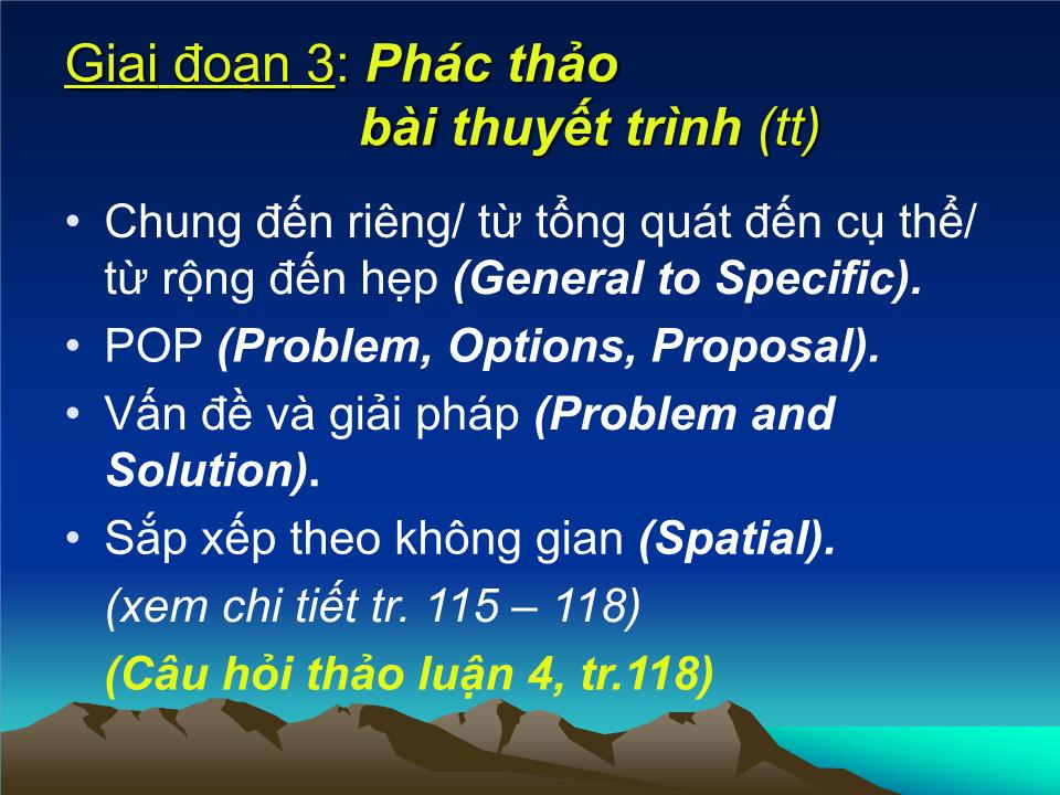 Bài giảng Giao tiếp trong kinh doanh - Chương 4: Kỹ năng thuyết trình - Đoàn Thị Hồng Vân trang 10