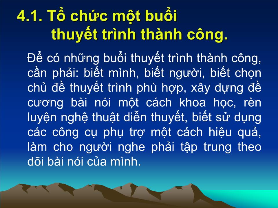 Bài giảng Giao tiếp trong kinh doanh - Chương 4: Kỹ năng thuyết trình - Đoàn Thị Hồng Vân trang 3