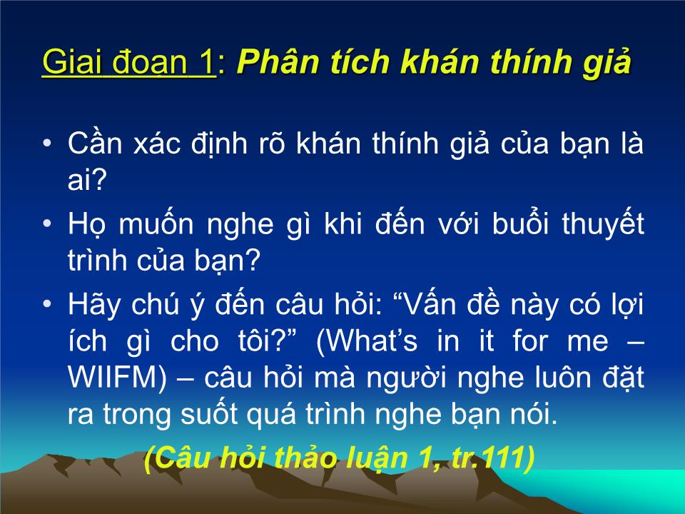 Bài giảng Giao tiếp trong kinh doanh - Chương 4: Kỹ năng thuyết trình - Đoàn Thị Hồng Vân trang 5