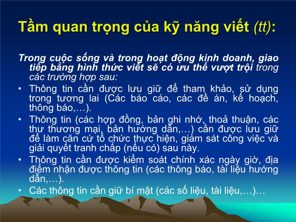 Bài giảng Giao tiếp trong kinh doanh - Chương 5: Kỹ năng viết - Đoàn Thị Hồng Vân trang 6