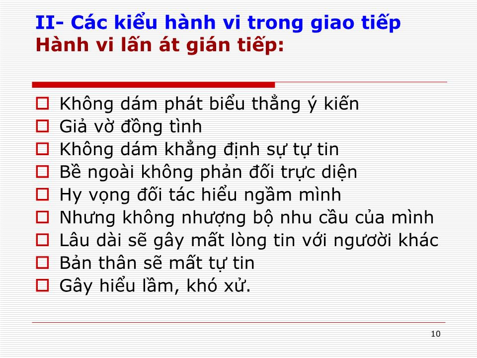 Bài giảng Giao tiếp với bệnh nhân trang 10