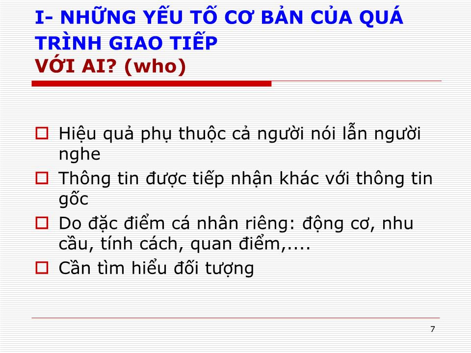 Bài giảng Giao tiếp với bệnh nhân trang 7