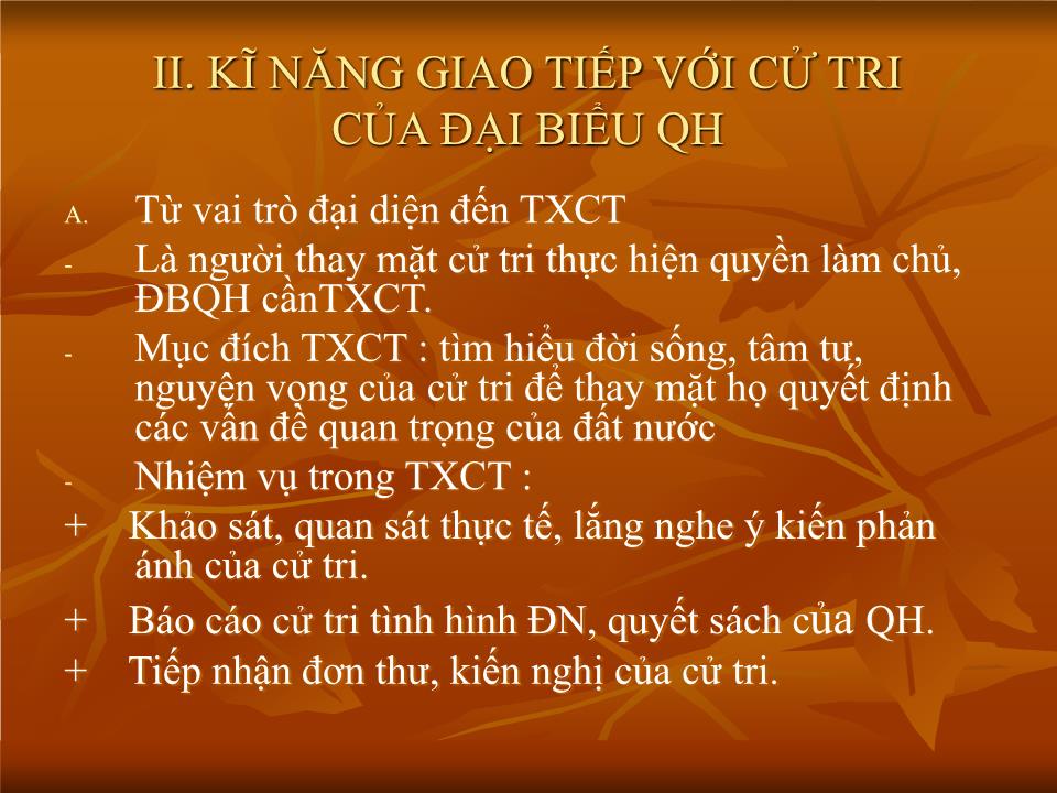 Kĩ năng giao tiếp của đại biểu trong tiếp xúc cử tri trang 8