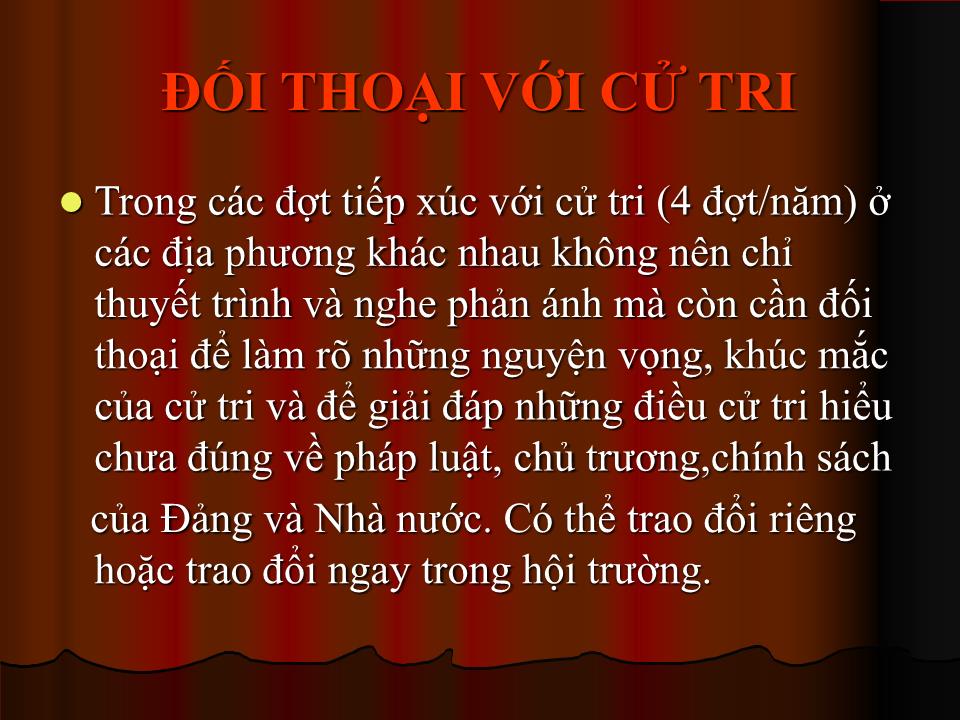 Bài giảng Kỹ năng đối thoại và lắng nghe của đại biểu quốc hội trang 2