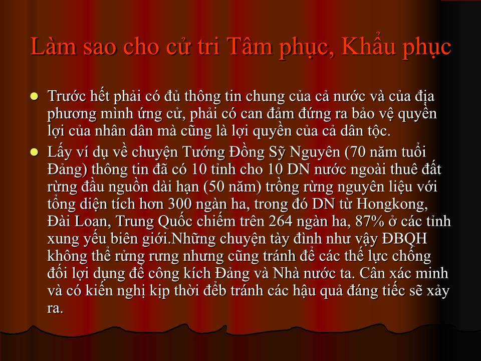 Bài giảng Kỹ năng đối thoại và lắng nghe của đại biểu quốc hội trang 9