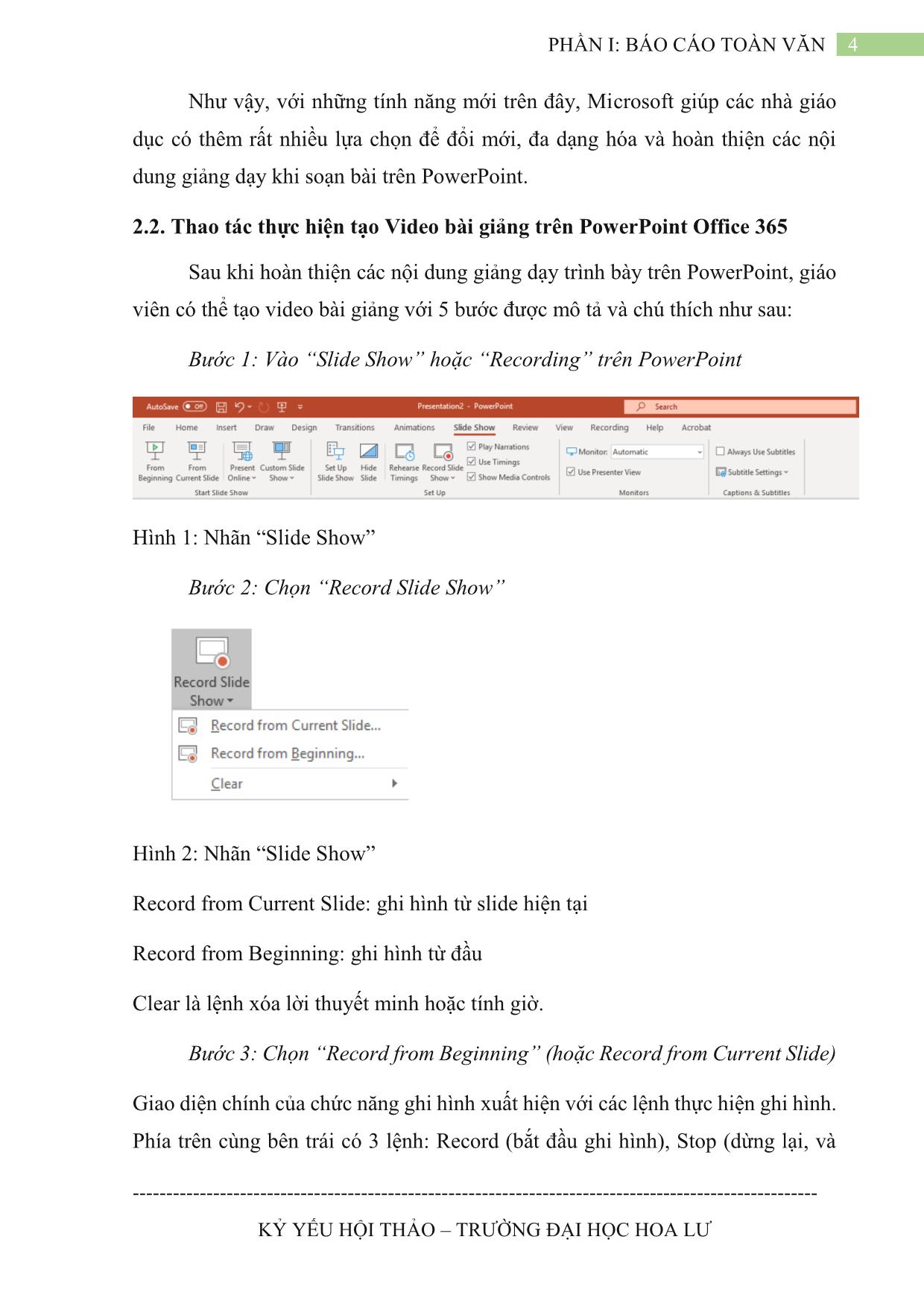 Kỷ yếu hội thảo Tạo video bài giảng với Powerpoint Microsoft Office 365 trang 4