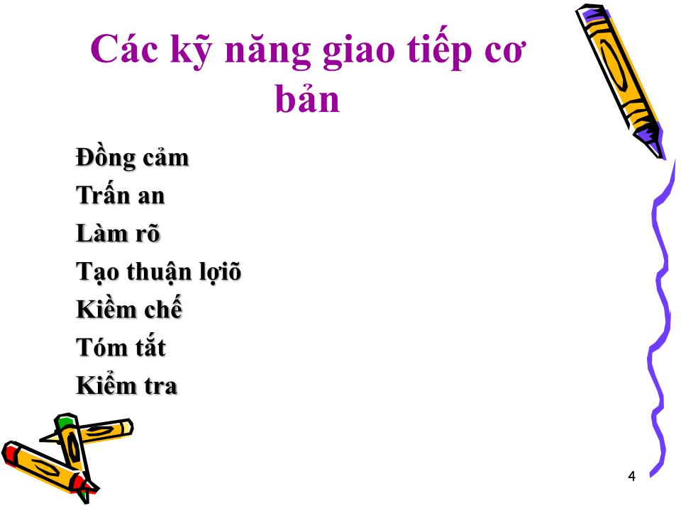 Bài giảng Kỹ năng giao tiếp giữa thầy thuốc – bệnh nhân trang 4