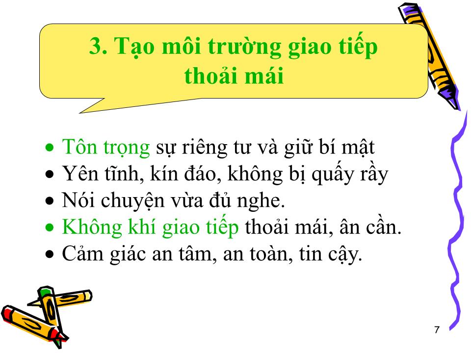 Bài giảng Kỹ năng giao tiếp giữa thầy thuốc – bệnh nhân trang 7