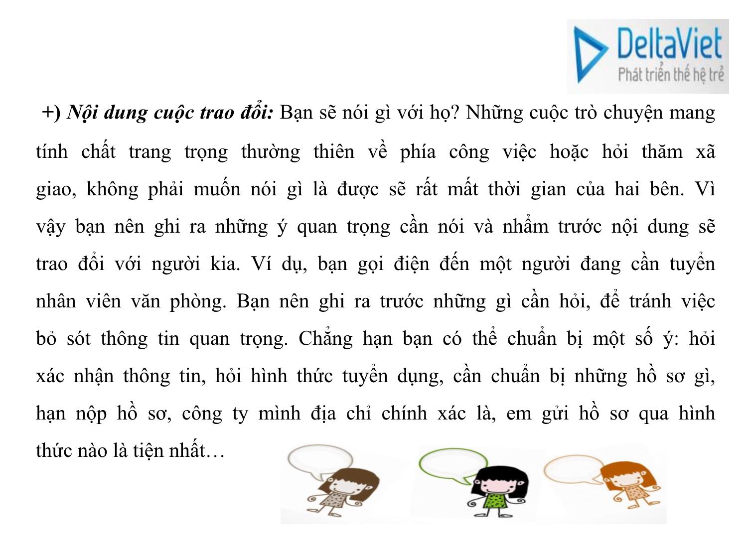 Bài giảng Kỹ năng giao tiếp qua điện thoại trang 7