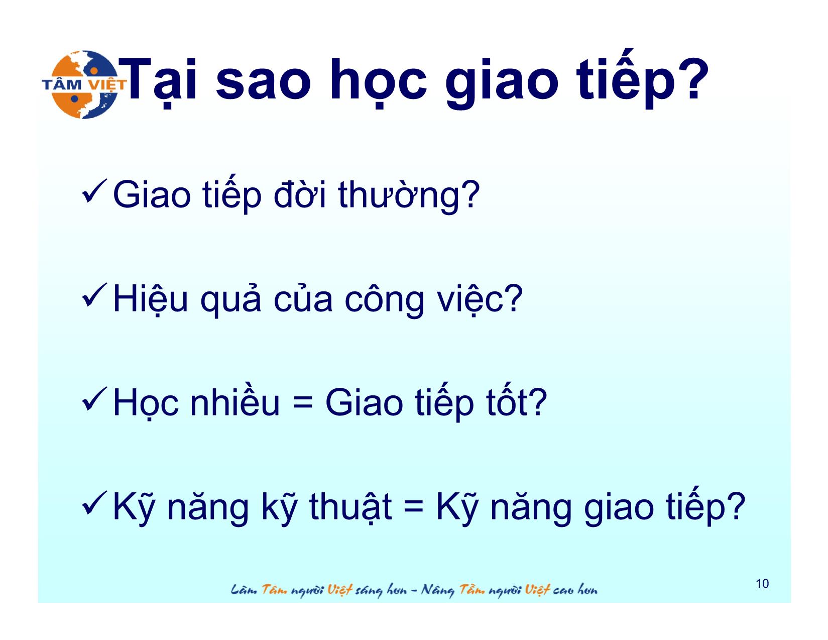 Bài giảng Giao tiếp ứng xử trang 10