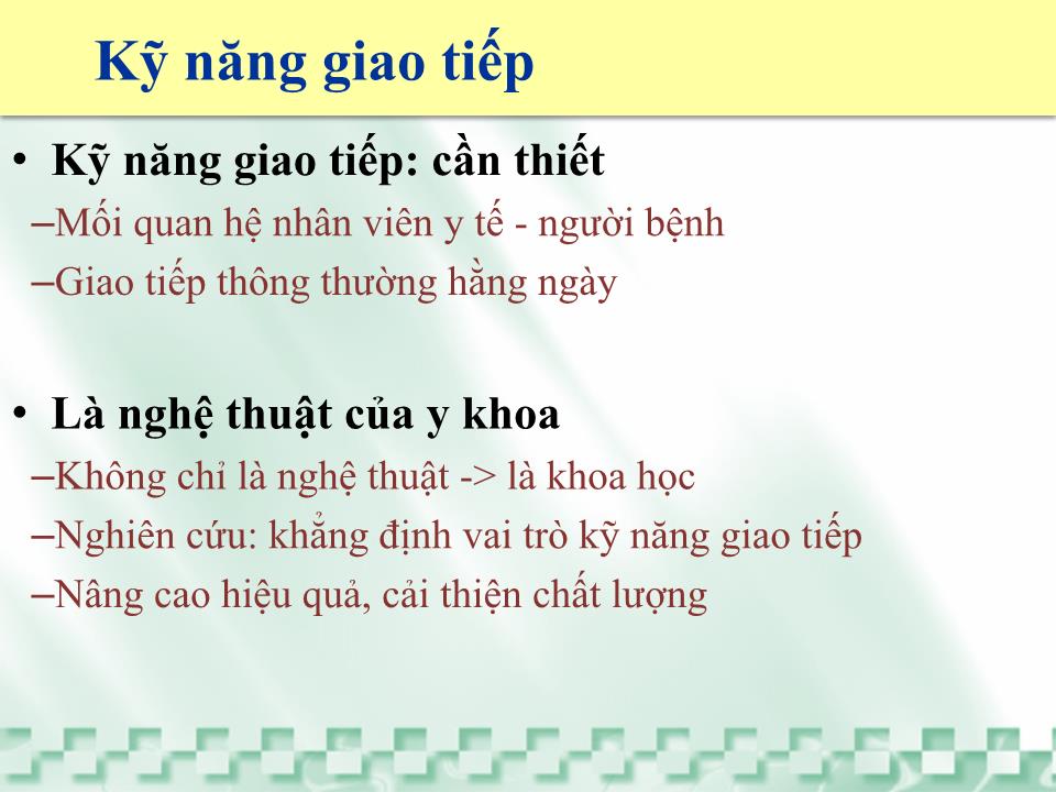 Bài giảng Kỹ năng giao tiếp nâng cao hiệu quả - Chất lượng khám bệnh ngoại trú trang 4