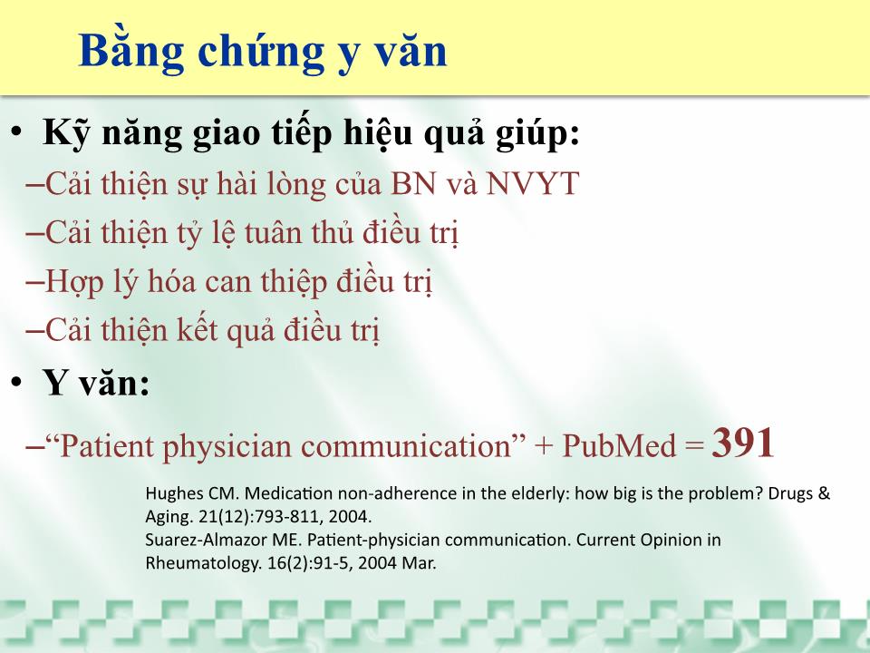 Bài giảng Kỹ năng giao tiếp nâng cao hiệu quả - Chất lượng khám bệnh ngoại trú trang 8