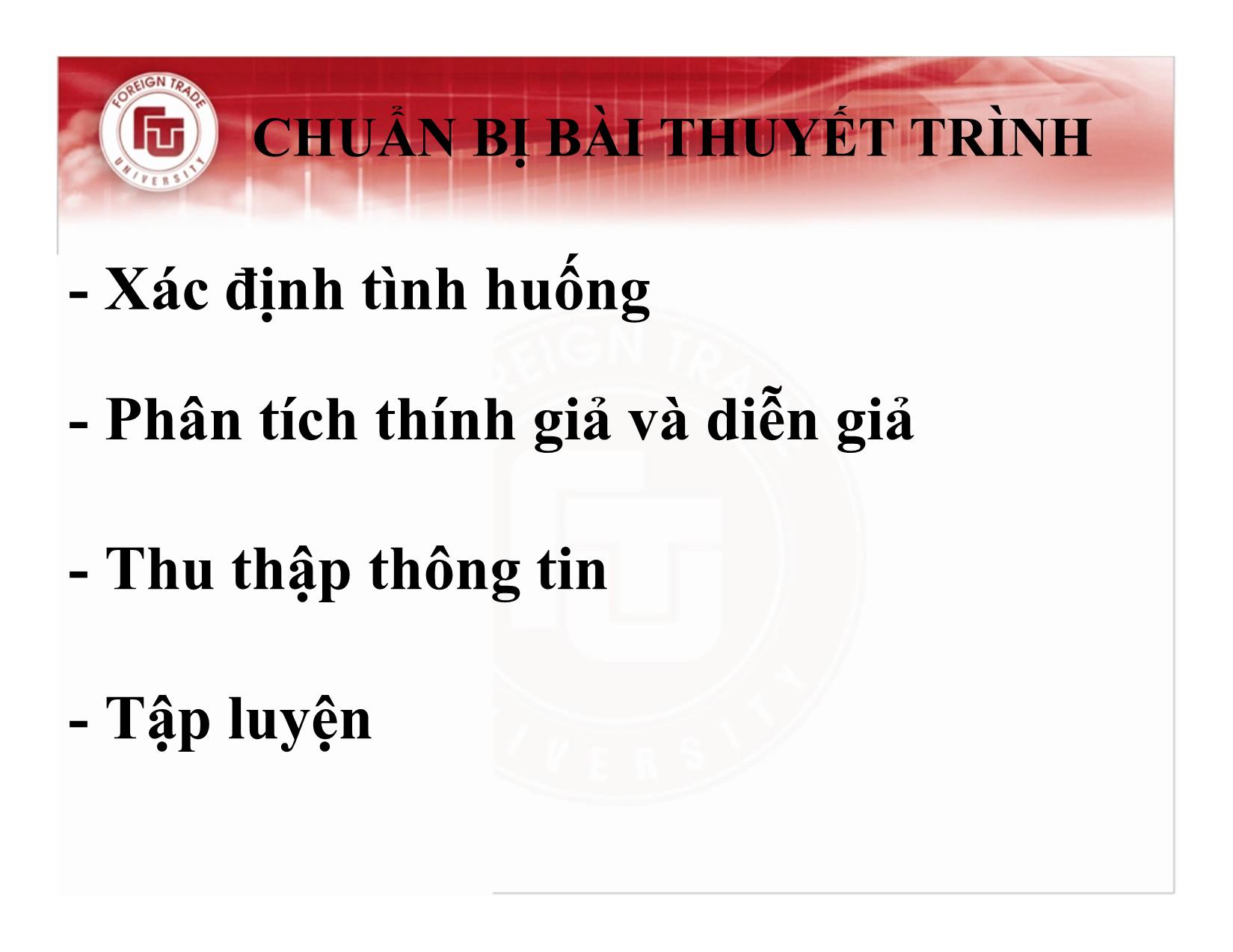 Bài giảng Kỹ năng giao tiếp, thuyết trình - Chương 3: Kỹ năng thuyết trình hiệu quả - Nguyễn Thu Trang trang 3