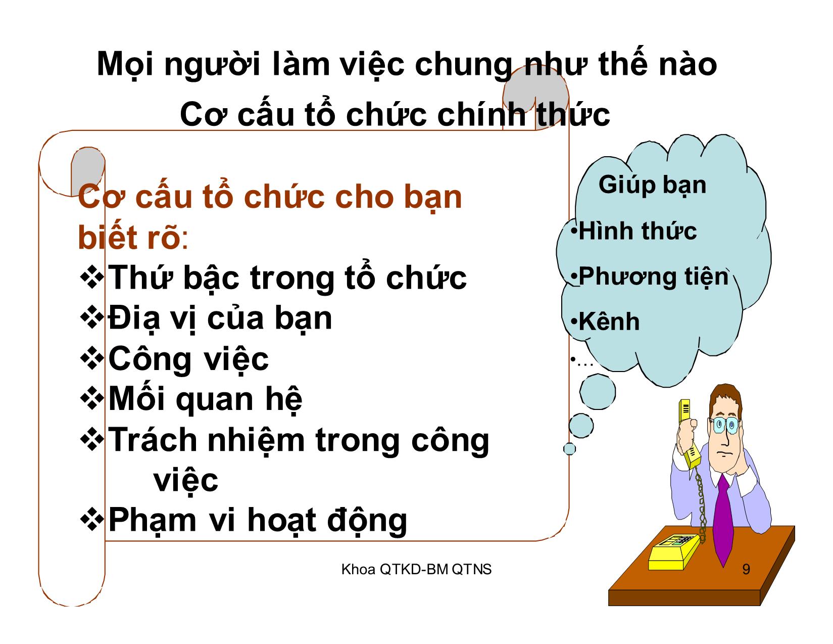 Bài giảng Kỹ năng giao tiếp trong kinh doanh - Chương 2: Môi trường giao tiếp cấu trúc tổ chức và dòng giao tiếp trong doanh nghiệp trang 9