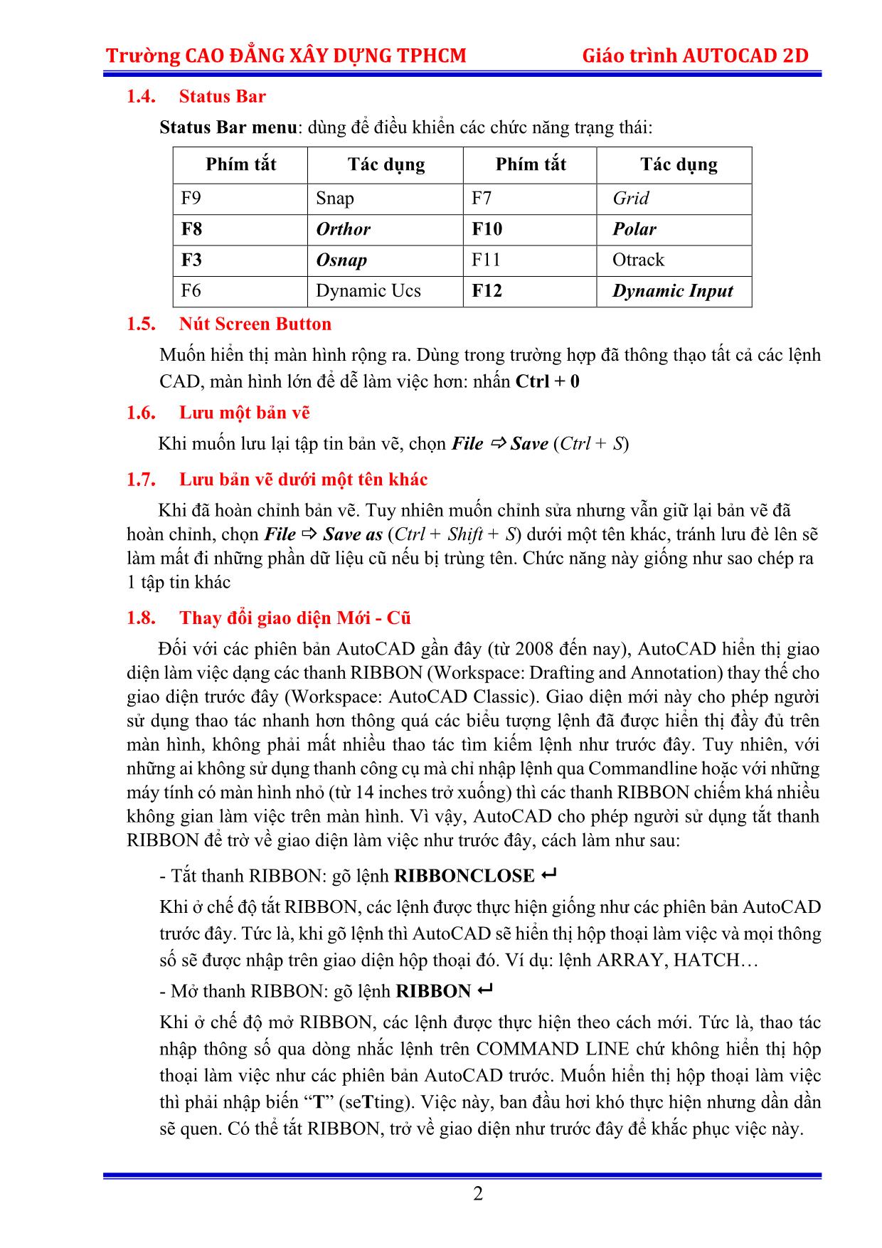 Giáo trình Autocad 2D trang 5