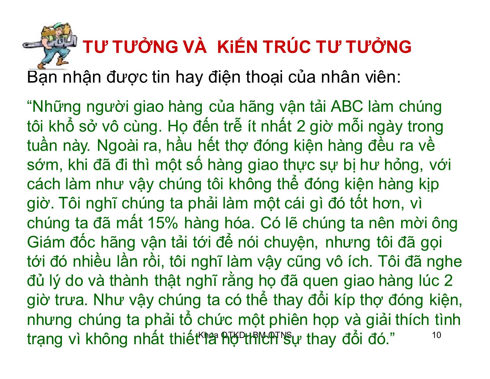 Bài giảng Kỹ năng giao tiếp trong kinh doanh - Chương 5: Thông điệp trang 10