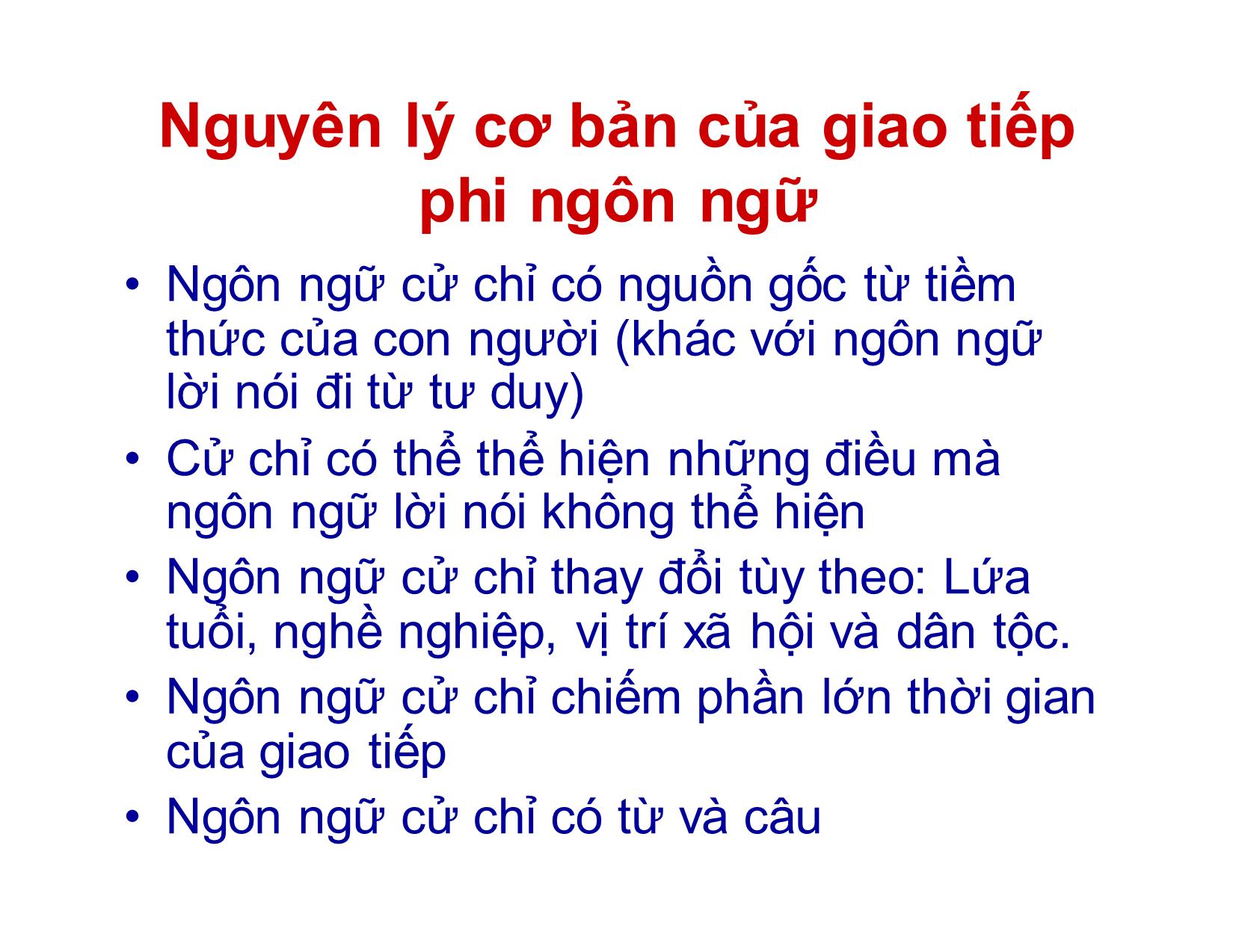 Bài giảng Kỹ năng giao tiếp trong kinh doanh - Chương 7: Giao tiếp phi ngôn ngữ trang 5