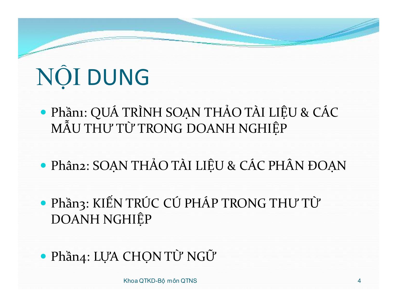 Bài giảng Kỹ năng giao tiếp trong kinh doanh - Chương 8: Kỹ năng viết trang 4