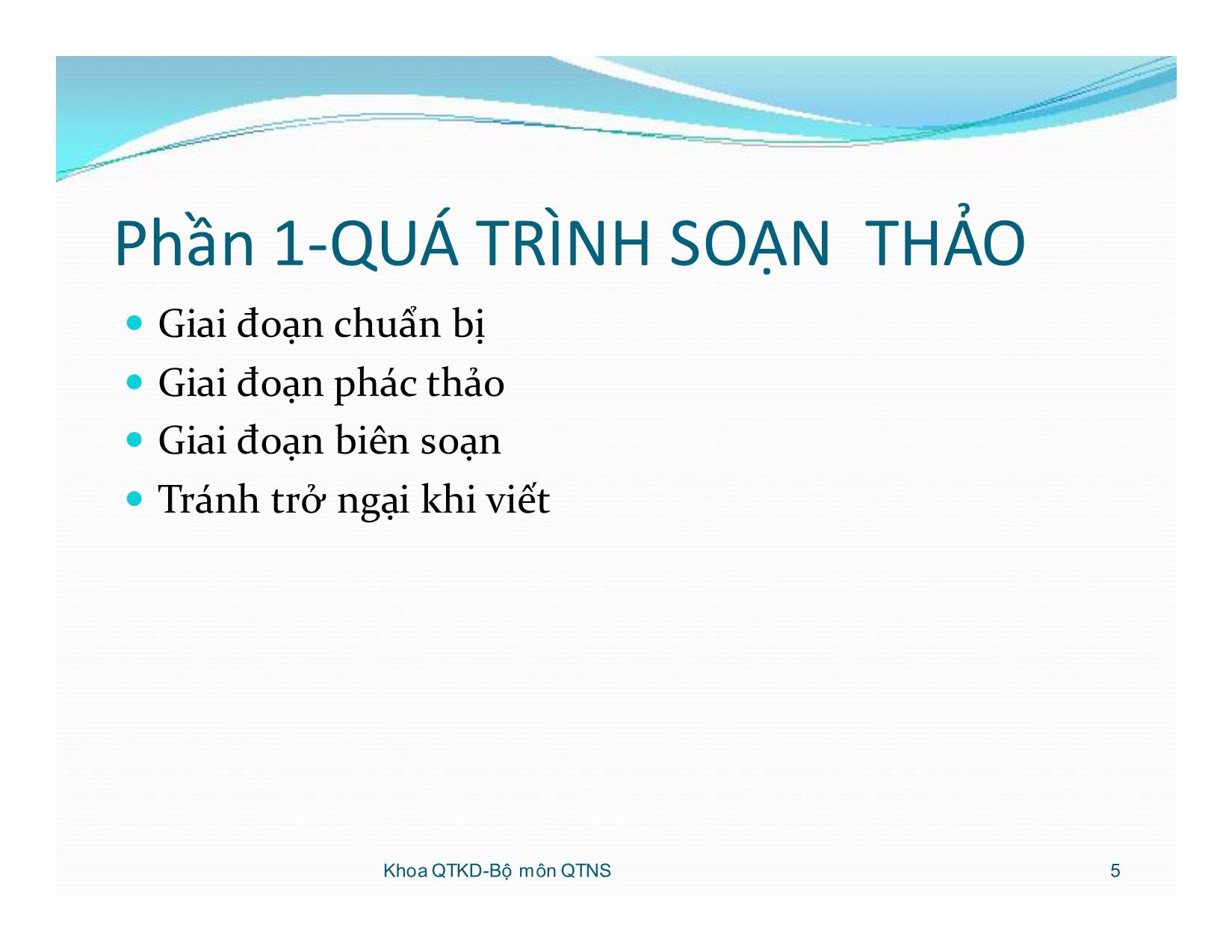 Bài giảng Kỹ năng giao tiếp trong kinh doanh - Chương 8: Kỹ năng viết trang 5