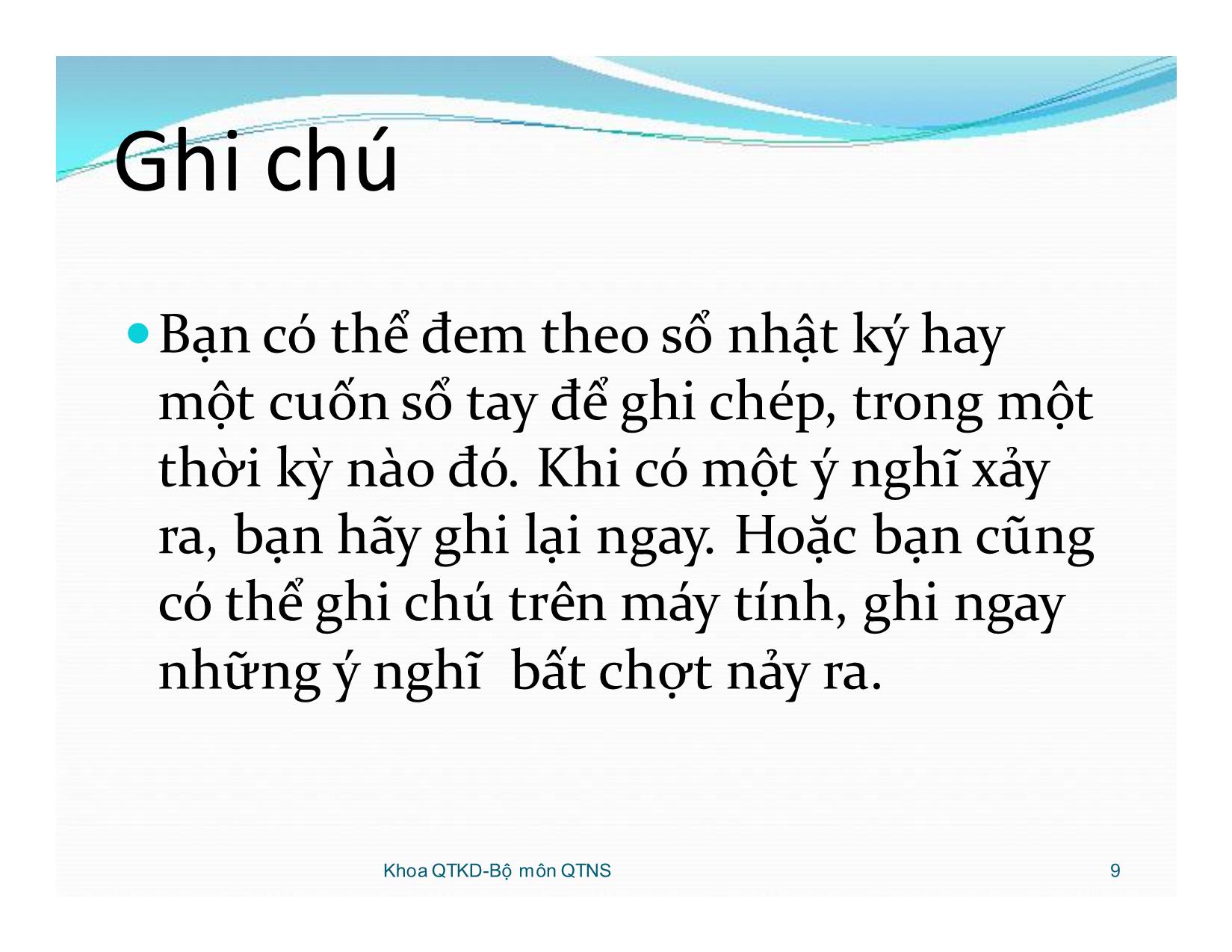 Bài giảng Kỹ năng giao tiếp trong kinh doanh - Chương 8: Kỹ năng viết trang 9