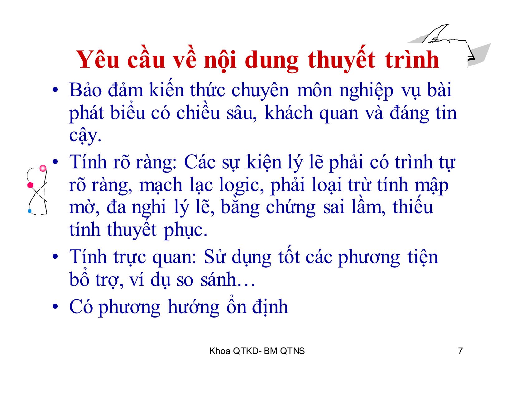 Bài giảng Kỹ năng giao tiếp trong kinh doanh - Chương 9: Kiến trúc bài thuyết trình trang 7