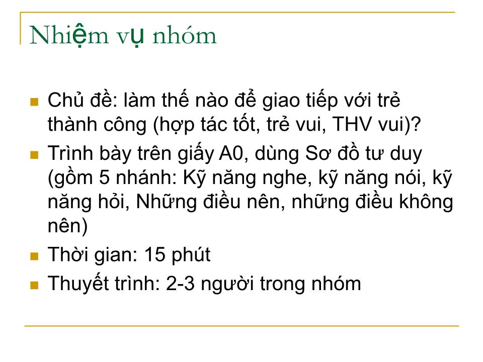 Bài giảng Kỹ năng giao tiếp với trẻ trang 2