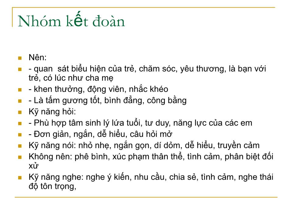 Bài giảng Kỹ năng giao tiếp với trẻ trang 4