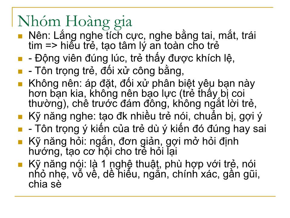 Bài giảng Kỹ năng giao tiếp với trẻ trang 5