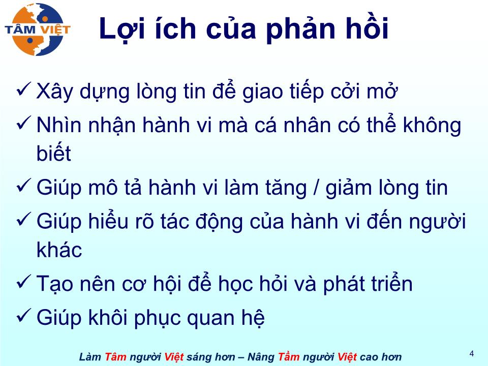 Bài giảng Kỹ năng hồi đáp trang 4