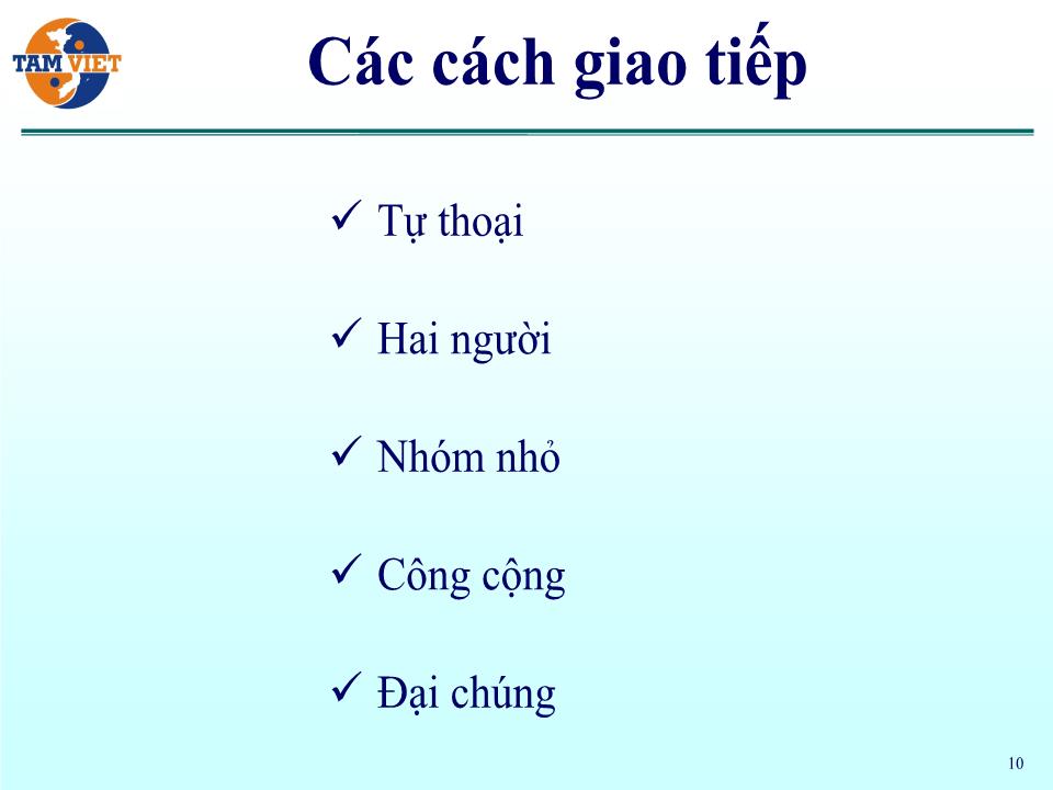 Bài giảng Kỹ năng lắng nghe và tư duy tích cực trang 10