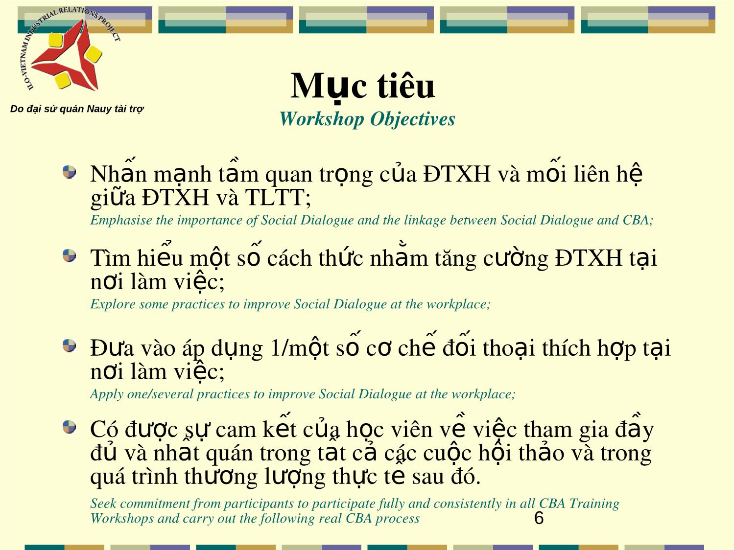 Bài giảng Chuyên đề Đối thoại xã hội và thương lượng tập thể trang 6