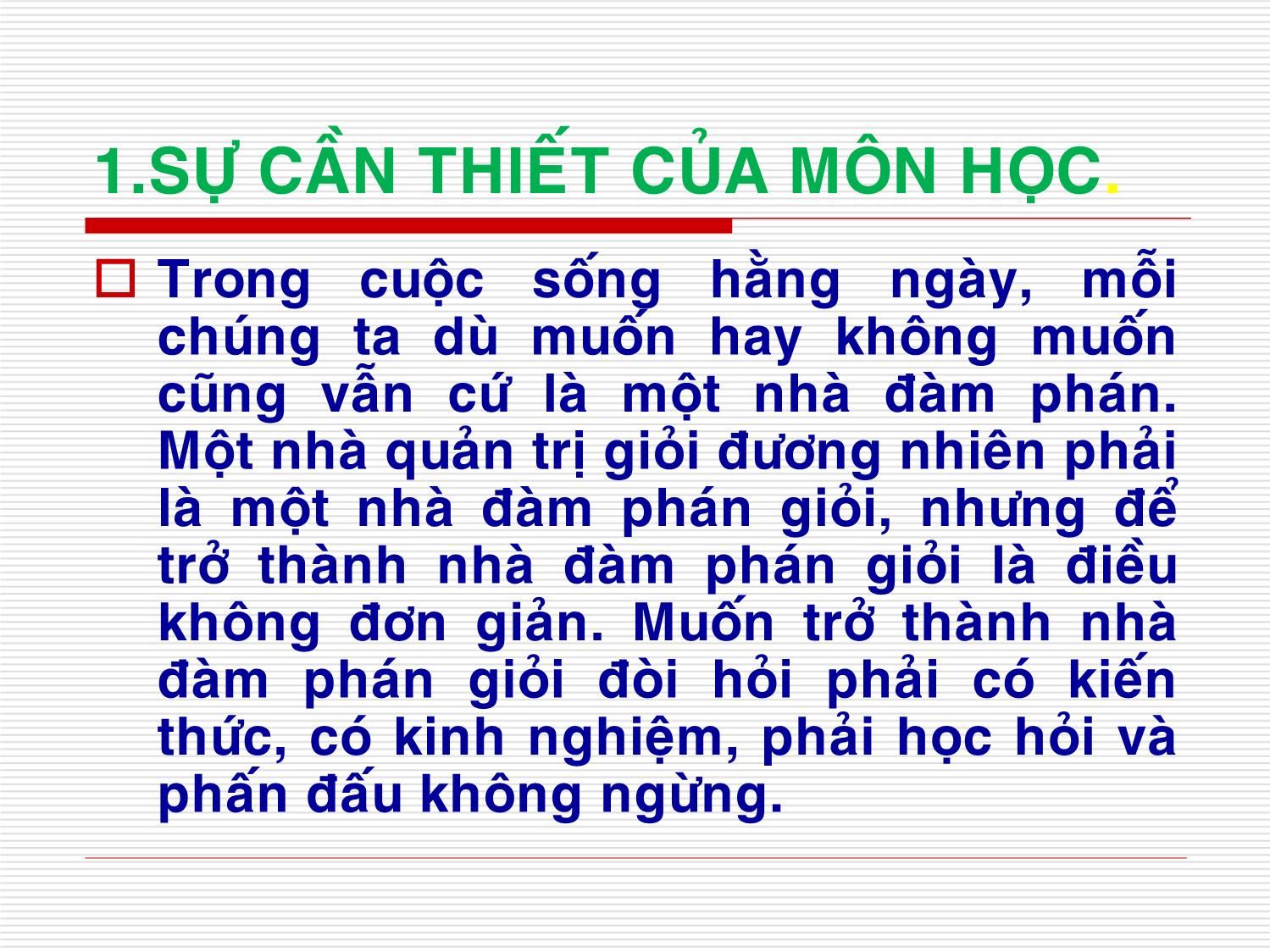 Bài giảng Đàm phán trong kinh doanh - Trần Văn Của trang 3