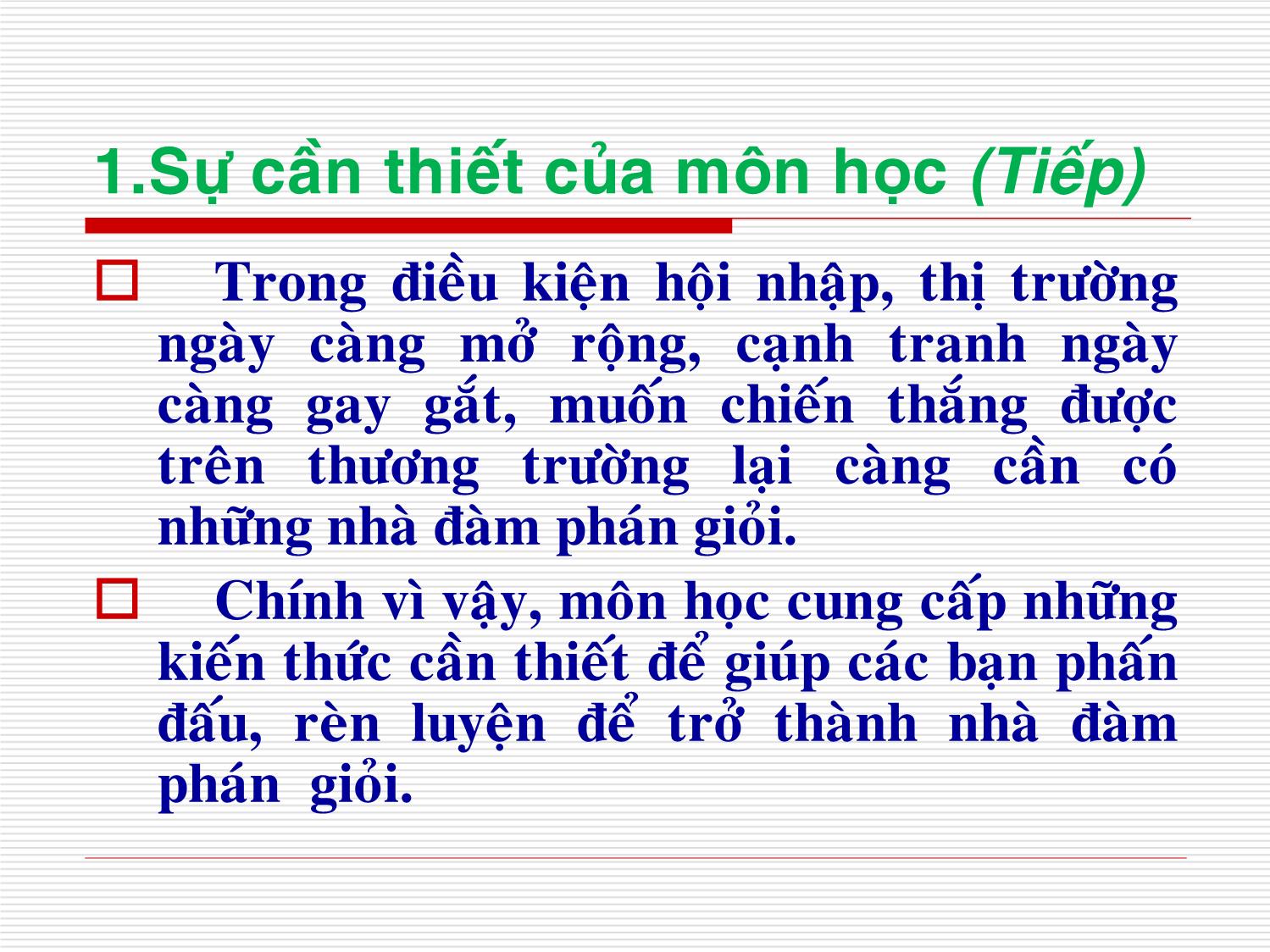 Bài giảng Đàm phán trong kinh doanh - Trần Văn Của trang 4