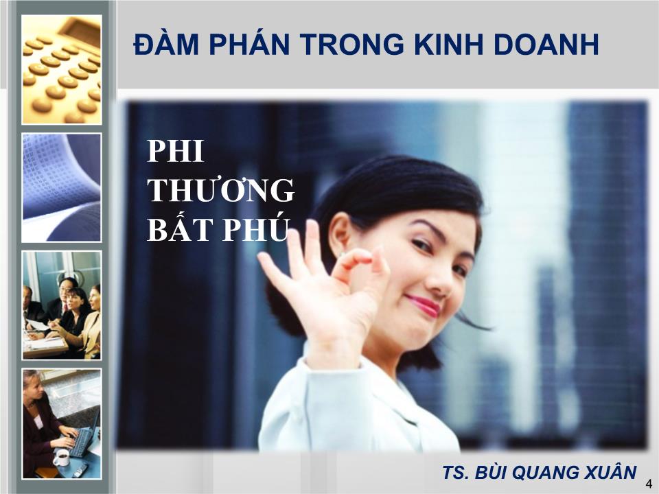 Bài giảng Đàm phán trong kinh doanh - Bùi Quang Xuân trang 4