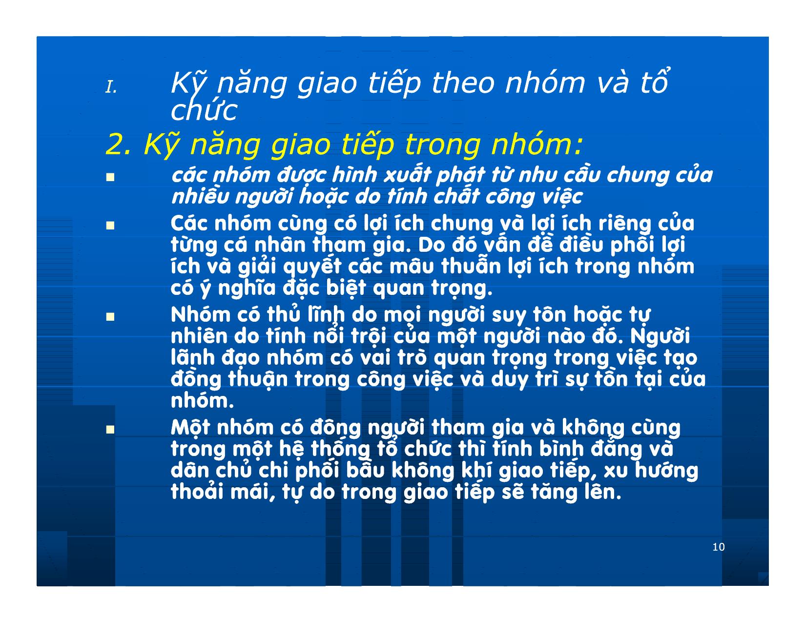 Bài giảng Giao dịch và đàm phán trong kinh doanh - Chương 4: Kỹ năng giao tiếp đa phương và lễ nghi trong giao dịch trang 10