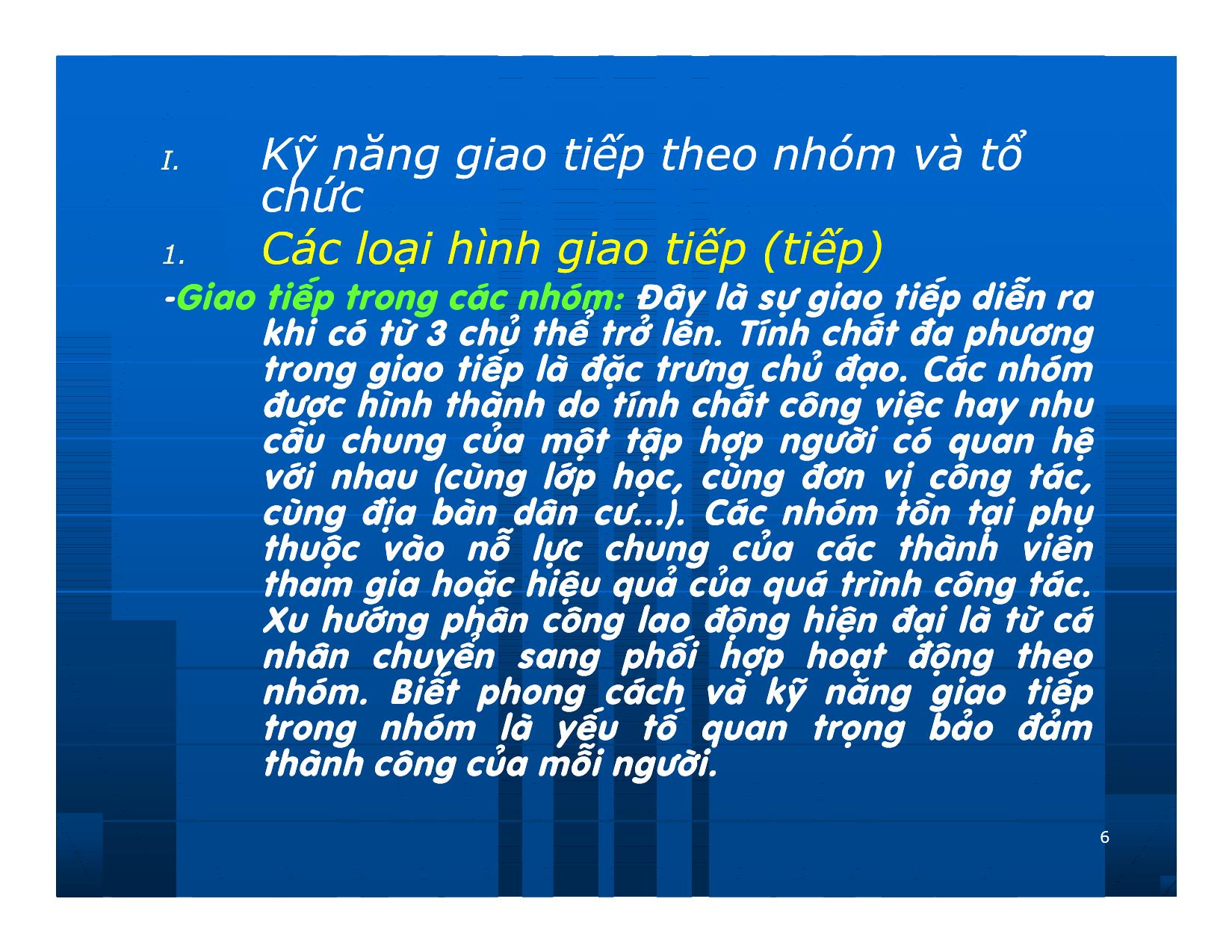 Bài giảng Giao dịch và đàm phán trong kinh doanh - Chương 4: Kỹ năng giao tiếp đa phương và lễ nghi trong giao dịch trang 6