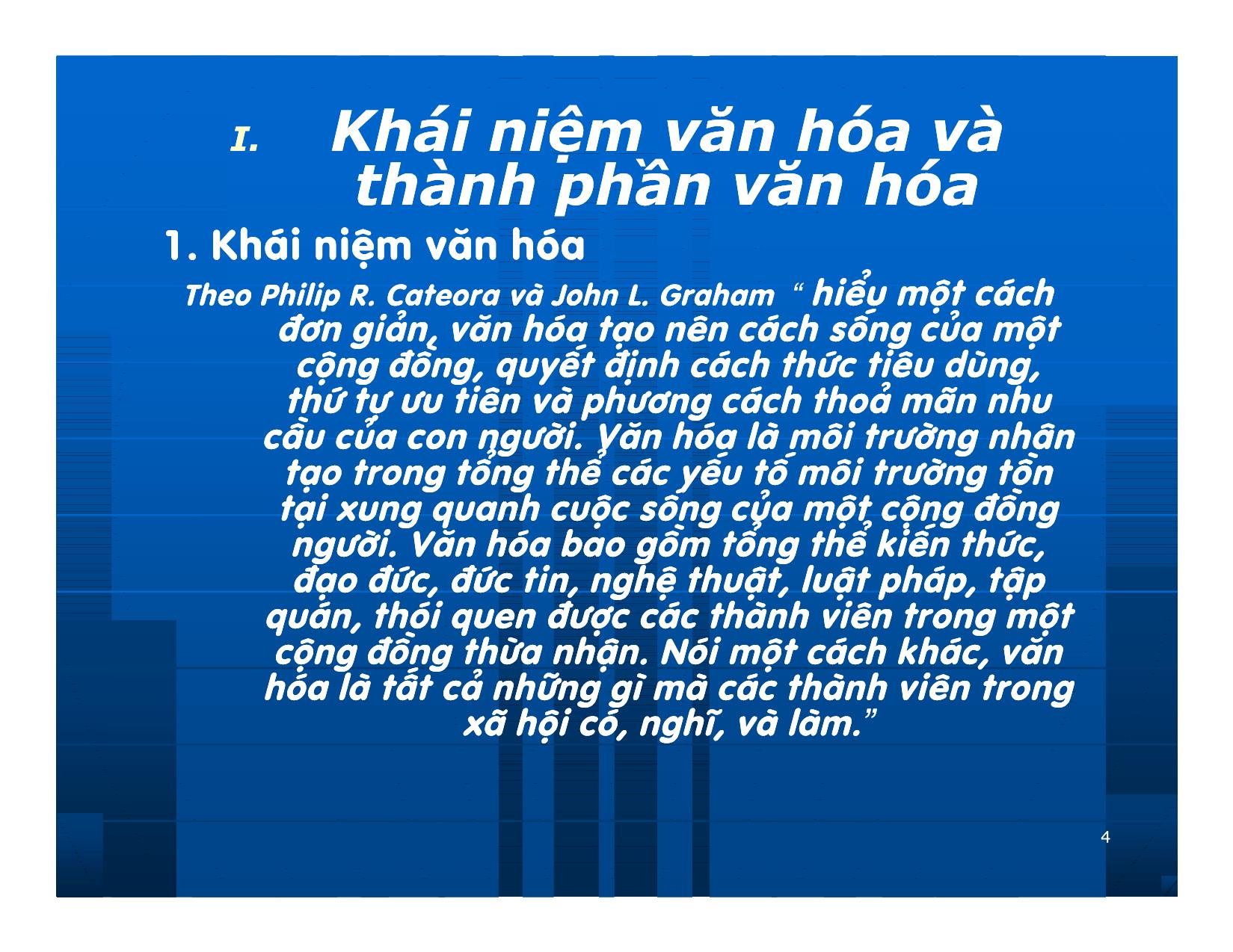 Bài giảng Giao dịch và đàm phán trong kinh doanh - Chương 6: Văn hóa trong giao dịch đàm phán kinh doanh trang 4