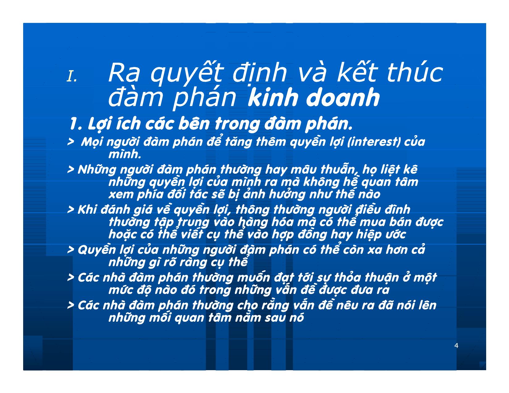 Bài giảng Giao dịch và đàm phán trong kinh doanh - Chương 11: Quá trình ra quyết định trong đàm phán kinh doanh trang 4