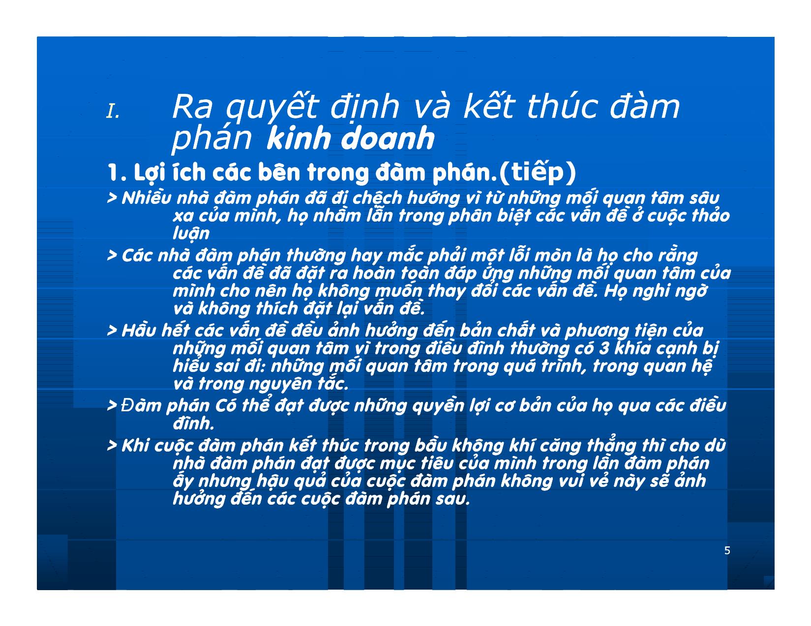 Bài giảng Giao dịch và đàm phán trong kinh doanh - Chương 11: Quá trình ra quyết định trong đàm phán kinh doanh trang 5